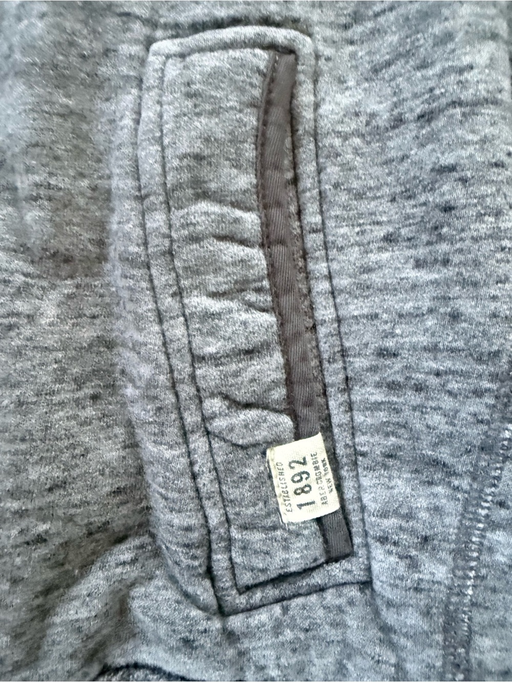 Abercrombie & Fitch Heather Gray Button-Front Pullover - Picture 3 of 4